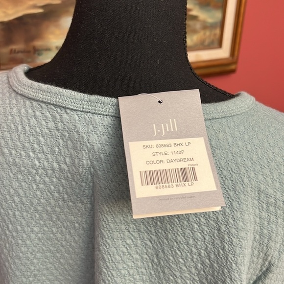 NEW J.Jill Pullover Waffle Knit Crew Neck Sweatshirt - Picture 6 of 7